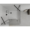 Mexen Roma pivot shower cabin 90 x 90 cm, transparent, black + Flat tray, white - 854-090-090-70-00-4010B