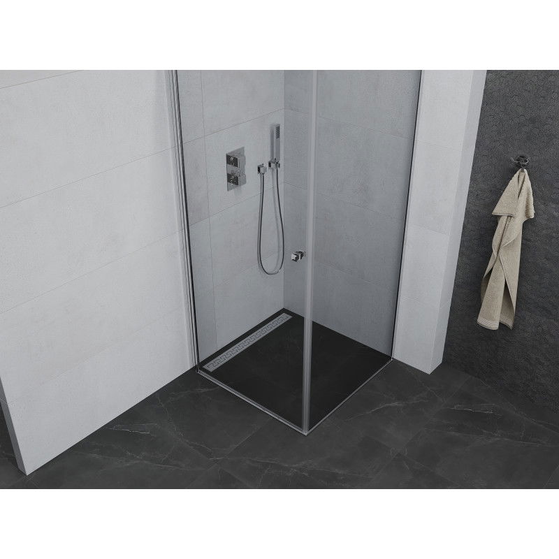 Mexen Pretoria καμπίνα ντους ανοιγόμενη 80 x 80 cm, διάφανη, χρώμιο - 852-080-080-01-00
