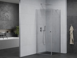 Mexen Pretoria pivot shower enclosure 90 x 90 cm, transparent, chrome - 852-090-090-01-00