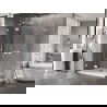 Mexen Lunar Duo draaibare douchecabine 105 x 70 cm, transparant, wit - 834-105L-070P-20-00