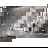 Mexen Lunar Duo draaibare douchecabine 105 x 70 cm, transparant, wit - 834-105L-070P-20-00