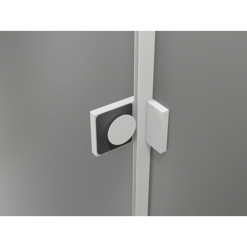 Mexen Lunar Duo Left Swing Shower Enclosure 110 x 90 cm, Transparent, White - 834-110L-090P-20-00