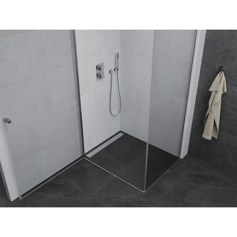 Mexen Pretoria pivot shower cabin 75 x 100 cm, transparent, chrome - 852-075-100-01-00