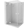 Mexen Lunar Duo cabine de douche pivotante 120 x 115 cm, transparent, blanc - 834-120L-115P-20-00