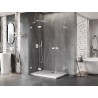 Mexen Lunar Duo levo krilna pršni kabina 120 x 115 cm, prozorna, bela - 834-120L-115P-20-00