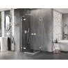 Mexen Lunar Duo hinged dušikabiin 120 x 120 cm, läbipaistev, valge - 834-120L-120P-20-00