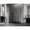 Mexen Lunar viiekujuline vasakukäeline dušinurk 90 x 80 cm, läbipaistev, gun metal - 831-090L-080P-95-00-L