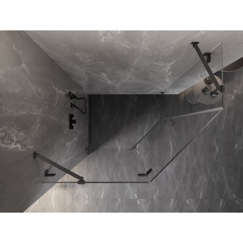 Mexen Lunar kabina prysznicowa pięciokątna uchylna lewa 100 x 90 cm, transparent, gun metal - 831-100L-090P-95-00-L
