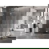 Mexen Lunar Fünfeck-Duschkabine links pendelbar 100 x 80 cm, transparent, gebürsteter Nickel - 831-100L-080P-97-00-L
