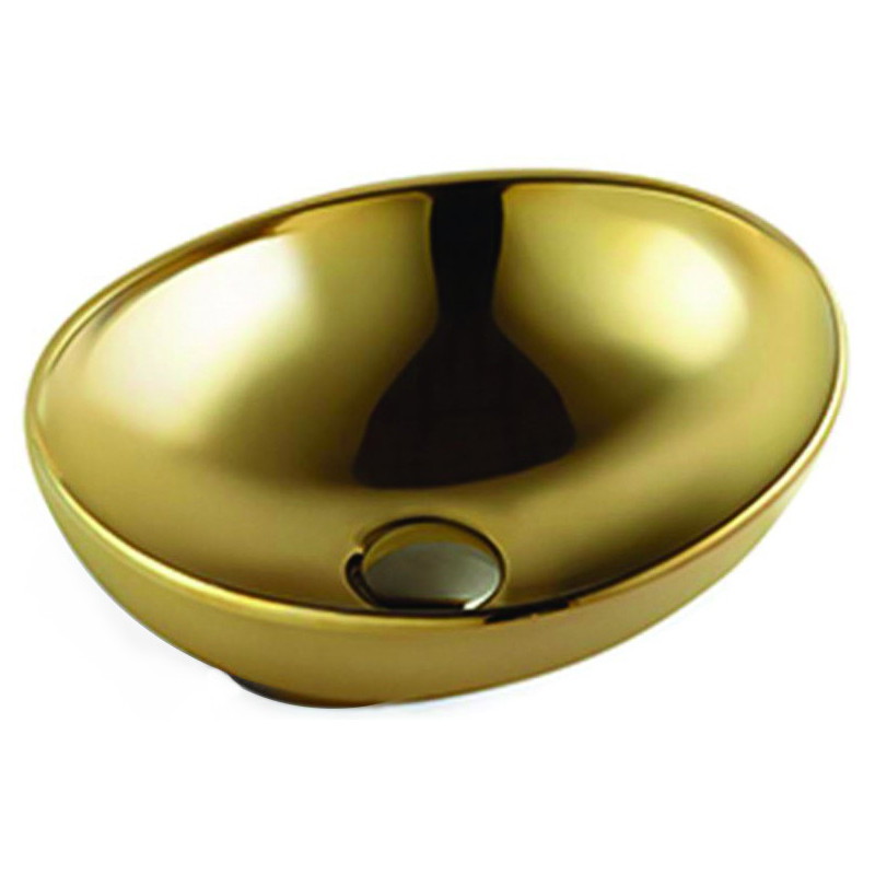 Mexen Elza opzetwastafel 40 x 33 cm, goud - 21014088