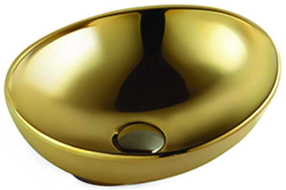 Mexen Elza lavabo da appoggio 40 x 33 cm, oro - 21014088