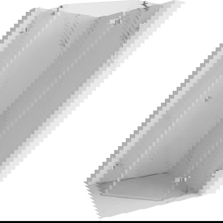 Mexen Lunar cabine de duche pentagonal pivotante direita 80 x 80 cm, transparente, cromado - 831-080P-080L-01-00-P