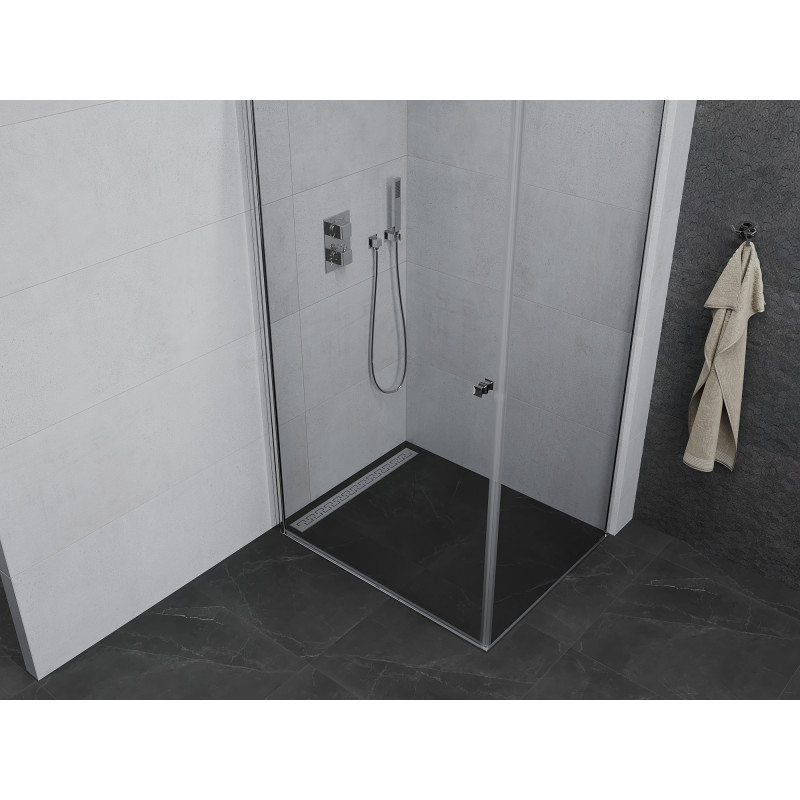 Mexen Pretoria scharnierende douchecabine 90 x 110 cm, transparant, chroom - 852-090-110-01-00