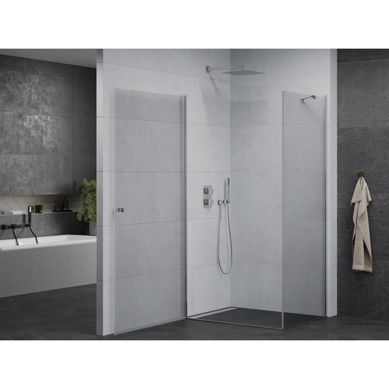 Mexen Pretoria 90 x 120 cm Pivot Shower Enclosure, Transparent, Chrome - 852-090-120-01-00
