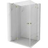 Mexen Lunar Duo cabine de douche pivotante 120 x 100 cm, transparent, or - 834-120L-100P-50-00