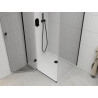 Mexen Roma hinged shower cabin 100 x 110 cm, transparent, black + Flat tray, white - 854-100-110-70-00-4010B