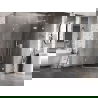 Mexen Lunar vijfhoekige douchecabine scharnierend rechts 80 x 80 cm, transparant, wit - 831-080P-080L-20-00-P