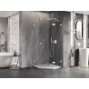 Mexen Lunar cabine de douche pentagonale pivotante droite 90 x 90 cm, transparente, blanche - 831-090P-090L-20-00-P
