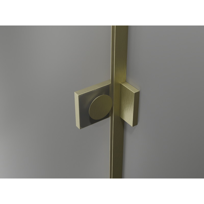 Mexen Lunar Duo dušinurk, uks avaneb vasakule 90 x 75 cm, läbipaistev, kuldne harjatud - 834-090L-075P-55-00