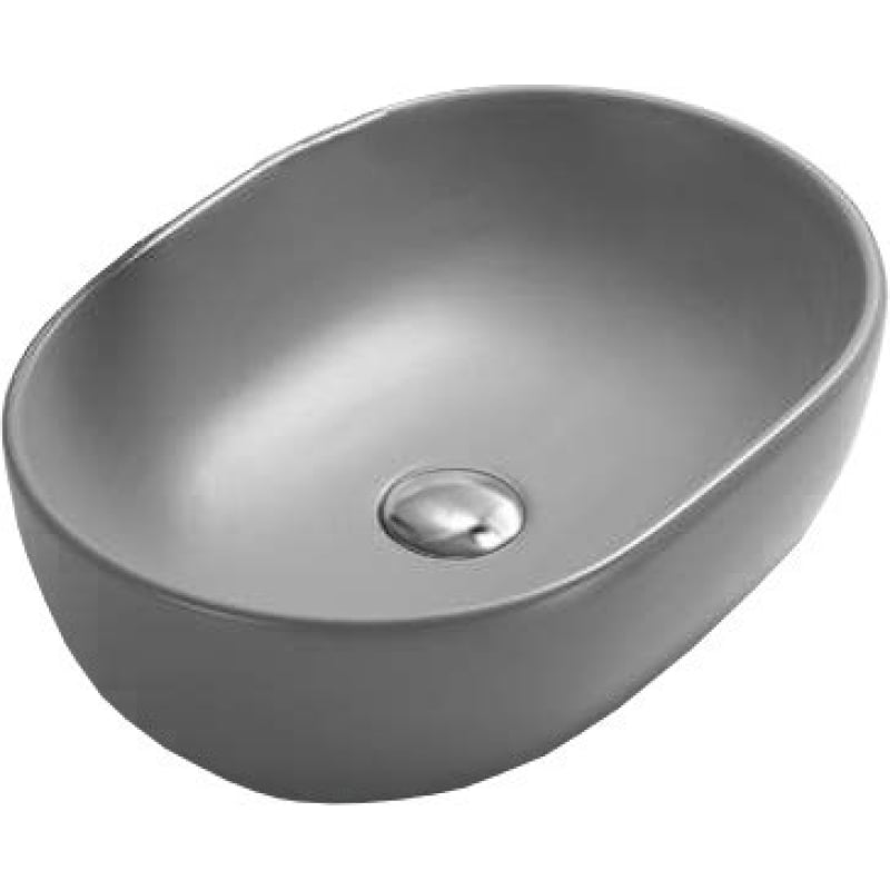 Mexen Viki countertop washbasin 48 x 35 cm, light gray matte - 21054861