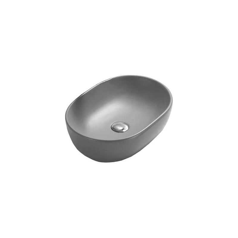 Mexen Viki lavabo à poser 48 x 35 cm, gris clair mat - 21054861