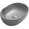 Mexen Viki lavabo à poser 48 x 35 cm, gris clair mat - 21054861