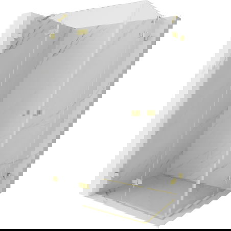 Mexen Lunar Δίπλη καμπίνα ντους με αριστερή κλίση 95 x 70 cm, διαφανής,