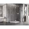 Mexen Lunar cabine de douche pentagonale pivotante droite 100 x 90 cm, transparente, blanche - 831-100P-090L-20-00-P
