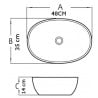Mexen Viki lavabo à poser 48 x 35 cm, gris foncé mat - 21054871