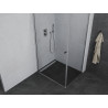 Mexen Pretoria Nihajna tuš kabina 100 x 80 cm, prozorna, kromirana - 852-100-080-01-00