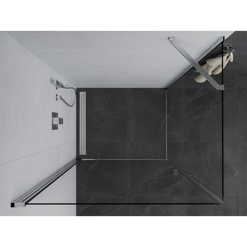 Mexen Pretoria zakretni tuš kabina 100 x 80 cm, prozirna, krom - 852-100-080-01-00
