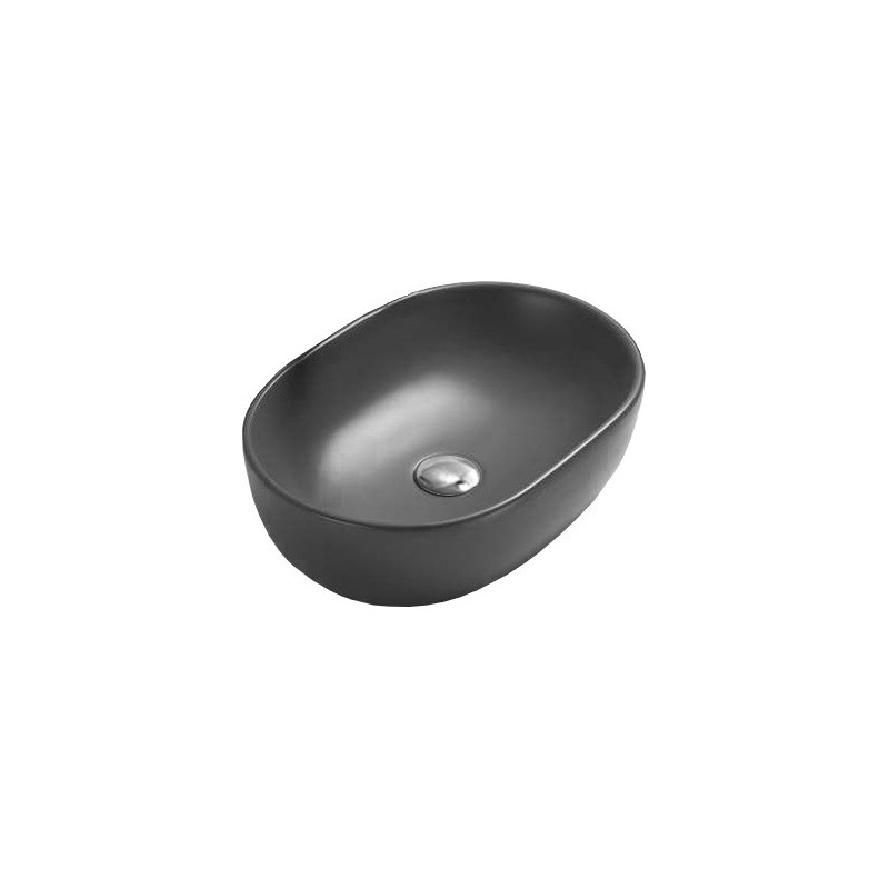 Mexen Viki Aufsatzwaschbecken 48 x 35 cm, dunkelgrau matt - 21054871