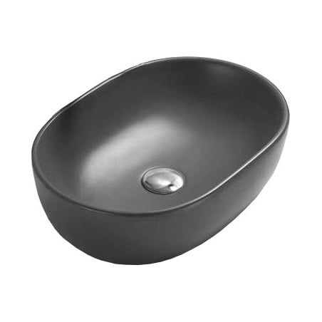 Mexen Viki lavabo à poser 48 x 35 cm, gris foncé mat - 21054871