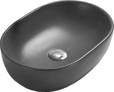 Mexen Viki lavabo sobre encimera 48 x 35 cm, gris oscuro mate - 21054871
