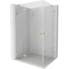 Mexen Lunar Duo cabine de douche pivotante 110 x 100 cm, transparent, or brossé - 834-110L-100P-55-00