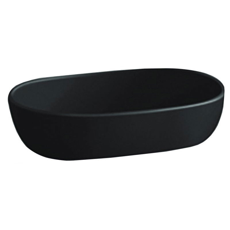 Mexen Viki lavabo sobre encimera 59 x 40 cm, negro brillante - 21056070