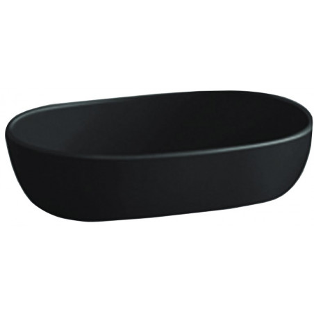 Mexen Viki lavabo sobre encimera 59 x 40 cm, negro brillo - 21056070