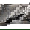 Mexen Lunar Duo draaideur douchecabine 120 x 75 cm, transparant, geborsteld goud - 834-120L-075P-55-00