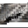 Mexen Lunar Duo draaideur douchecabine 120 x 75 cm, transparant, geborsteld goud - 834-120L-075P-55-00