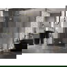 Mexen Lunar Duo draaideur douchecabine 120 x 75 cm, transparant, geborsteld goud - 834-120L-075P-55-00