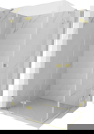 Mexen Lunar Δίπλη καμπίνα ντους αριστερή 120 x 80 cm, διαφανής, χρυσό