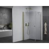 Mexen Pretoria cabine de douche pivotante 90 x 80 cm, transparente, dorée - 852-090-080-50-00