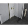 Mexen Pretoria Duschkabine schwenkbar 90 x 100 cm, transparent, gold - 852-090-100-50-00