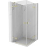 Mexen Lunar Duo hinged dušikabiin 120 x 120 cm, läbipaistev, harjatud kuldne - 834-120L-120P-55-00