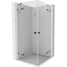 Mexen Lunar Duo avatav dušikabiin 70 x 70 cm, läbipaistev, roosa kuld - 834-070L-070P-60-00