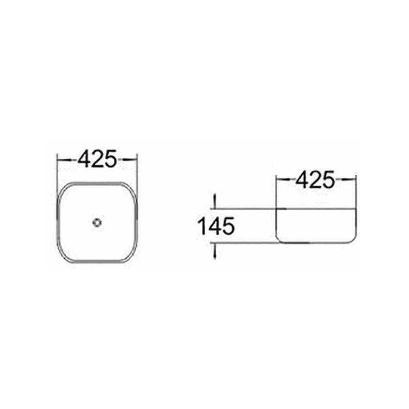 Mexen Vera lavabo de bancada 42 x 42 cm, branco - 21074100