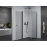 Mexen Pretoria cabine de douche pivotante 70 x 70 cm, transparente, noire - 852-070-070-70-00