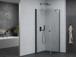 Mexen Pretoria swing shower cabin 80 x 80 cm, transparent, black - 852-080-080-70-00