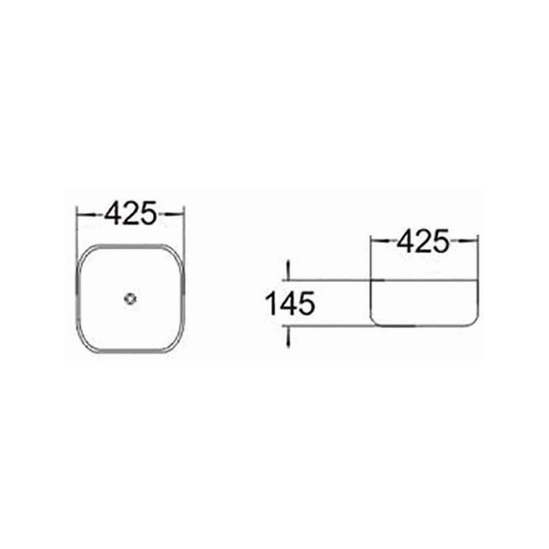 Mexen Vera umivalnik nadpultni 42 x 42 cm, zlata/črna - 21074177