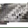 Mexen Lunar L Duo scharnierende douchecabine 95 x 95 cm, transparant, wit - 834L-095L-095P-20-00